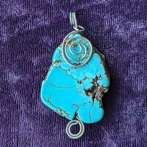 Handmade Blue Turquoise (?) Pendant